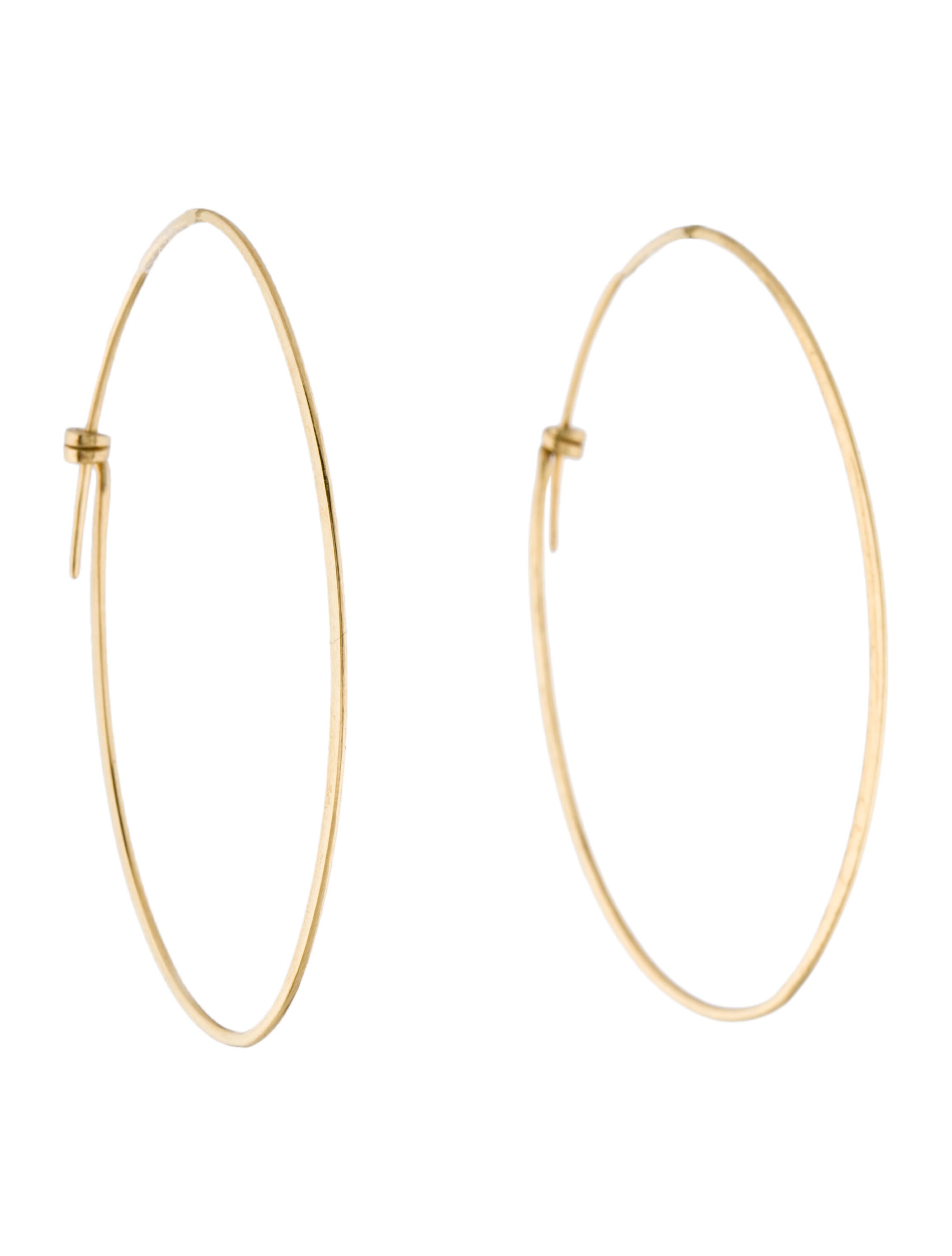 18K GOLD PLATED OVAL HOOP EARRING main image 0