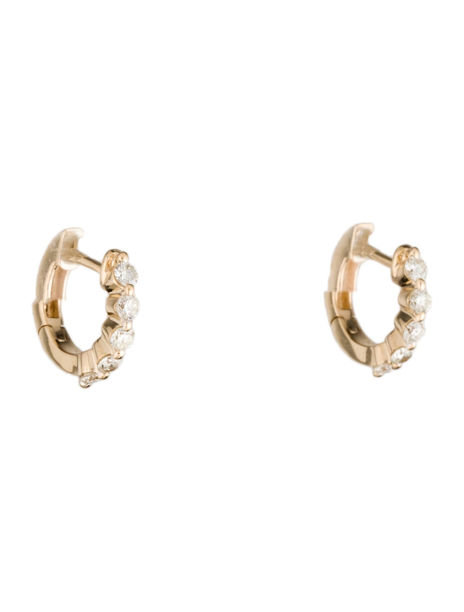 Jade Trau 18K Diamond Kismet Mini Huggie Earrings (Three Earrings ...