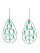 Earrings 18K Emerald & Diamond Drop Earrings