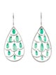 Earrings 18K Emerald & Diamond Drop Earrings