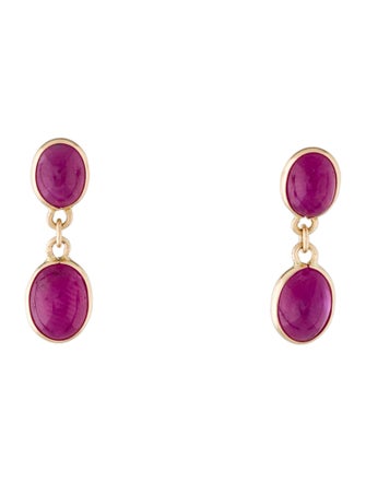 Earrings 14K 7.26ct Ruby Drop Earrings