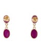 Earrings 14K 7.26ct Ruby Drop Earrings