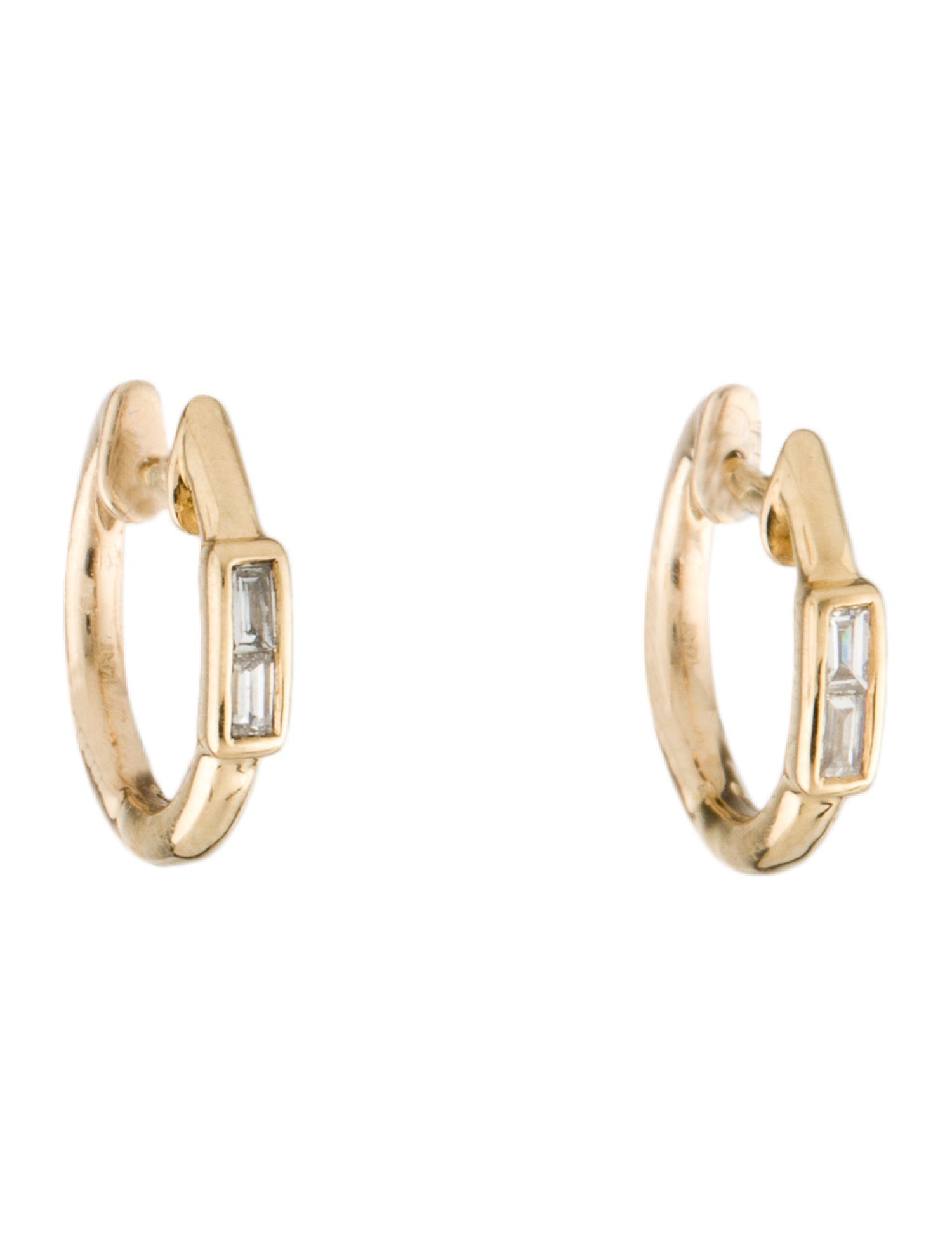 Earrings 14K Diamond Huggie