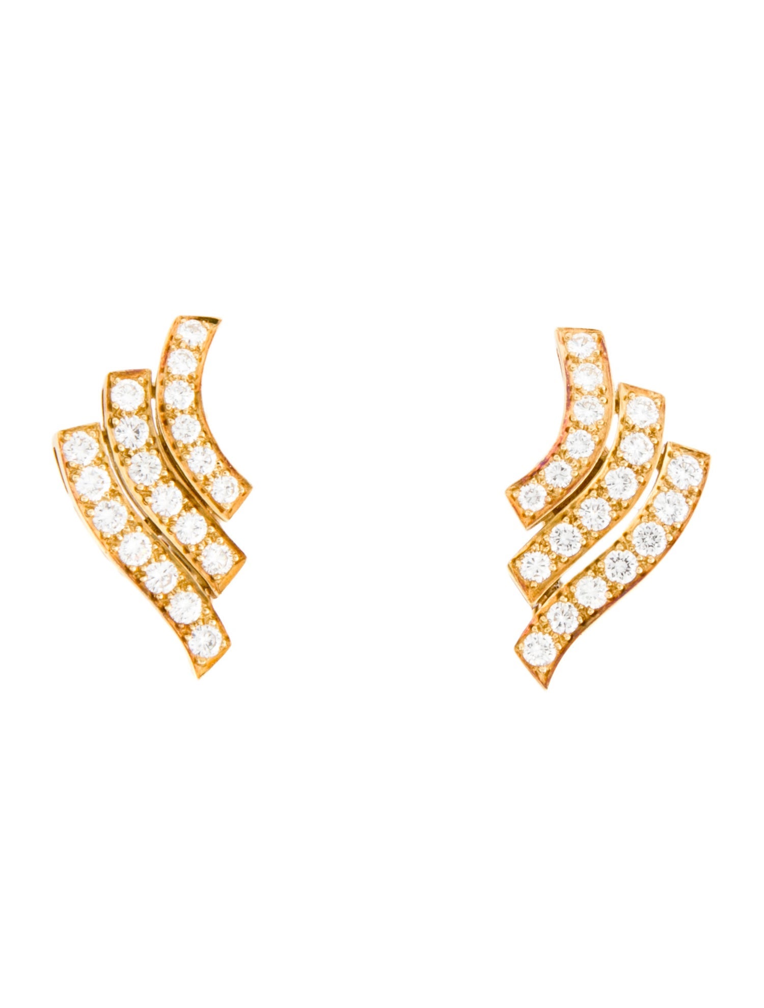 Turri 18k Spiral Ear Clips 18K Yellow Gold ClipOn, Earrings