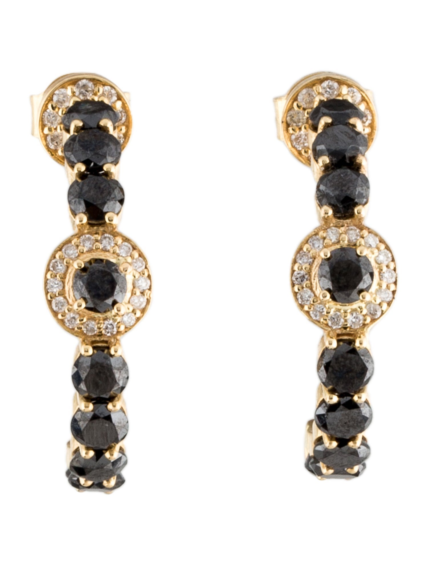 Earrings 14K 2.75ctw Diamond Hoop Earrings