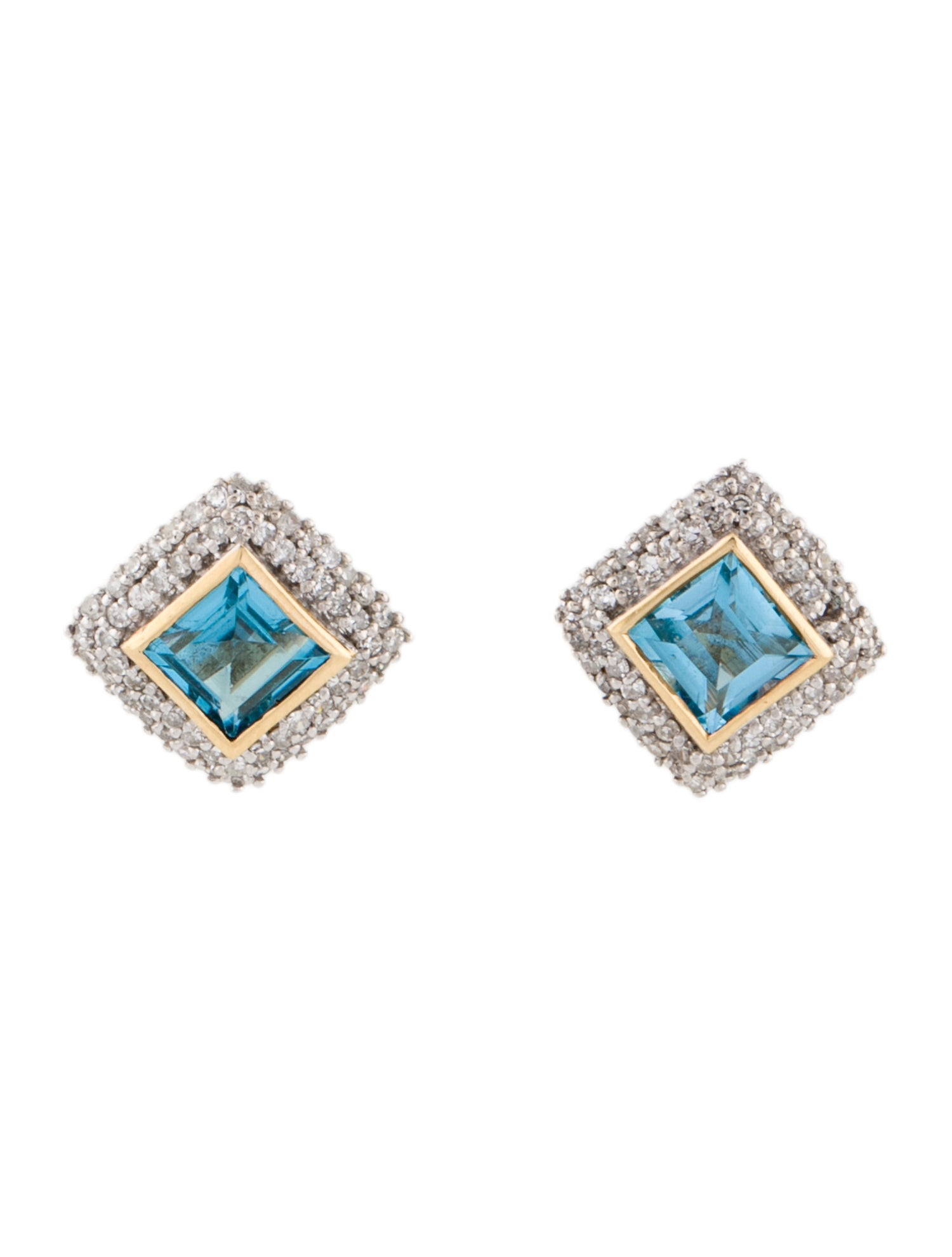 Earrings 14K Diamond Stud Earrings RhodiumPlated 14K White Gold Stud, Earrings EARRI224328