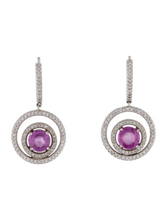 Earrings 18K Ruby & Diamond Drop Earrings