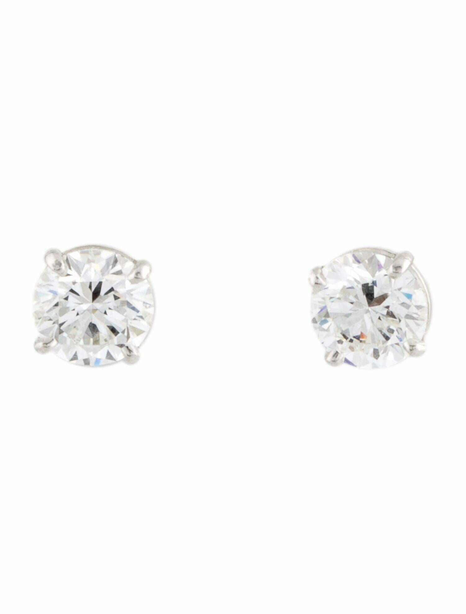 Earrings Platinum 3.00ctw Diamond Stud Earrings 950 Platinum Stud