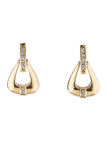 Diamond Door Knocker Earrings