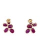 Earrings 14K Ruby Drop Stud Earrings