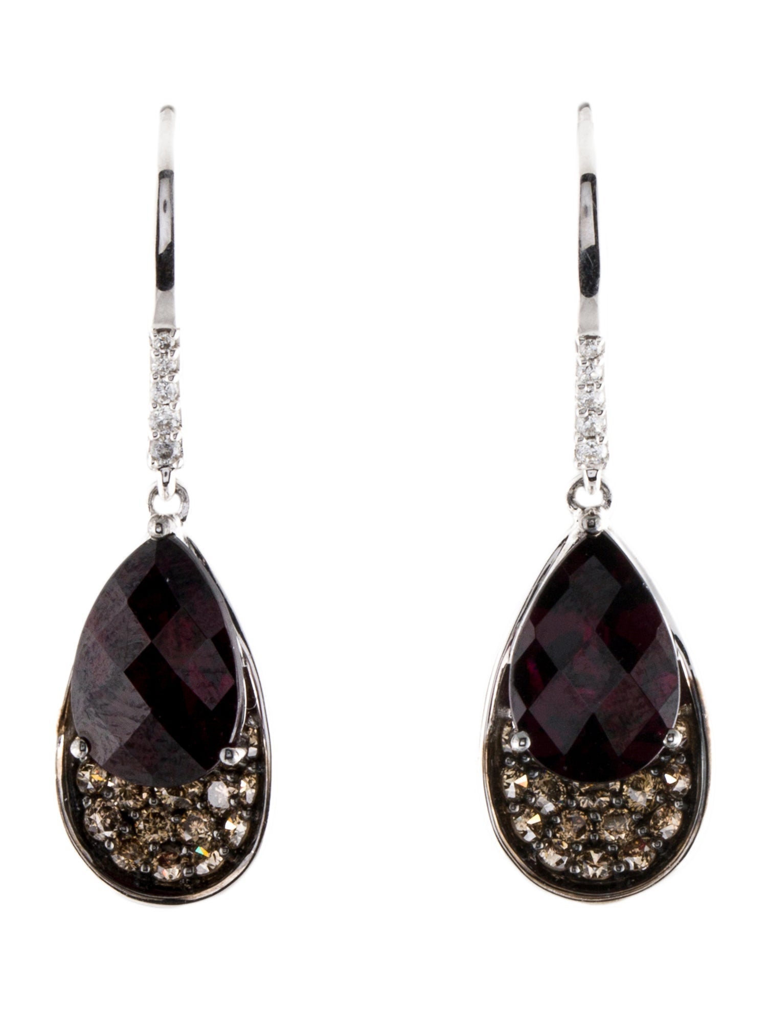Le Vian 14K Garnet & Diamond Drop Earrings