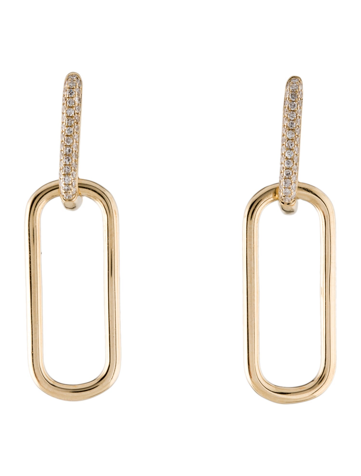 Earrings 14K Diamond Link Drop Earrings