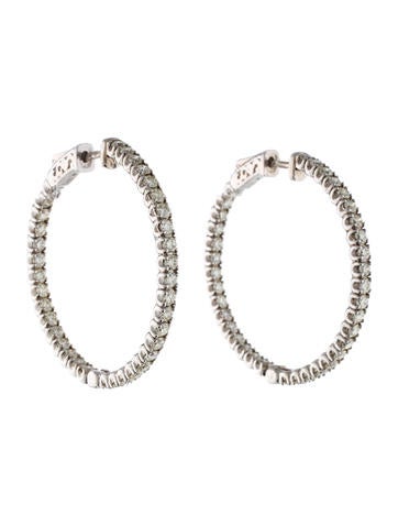 Inside Out Diamond Hoop Earrings