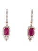 Earrings 14K 2.06ctw Ruby & Diamond Drop Earrings