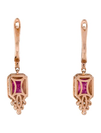 Earrings 14K 2.06ctw Ruby & Diamond Drop Earrings