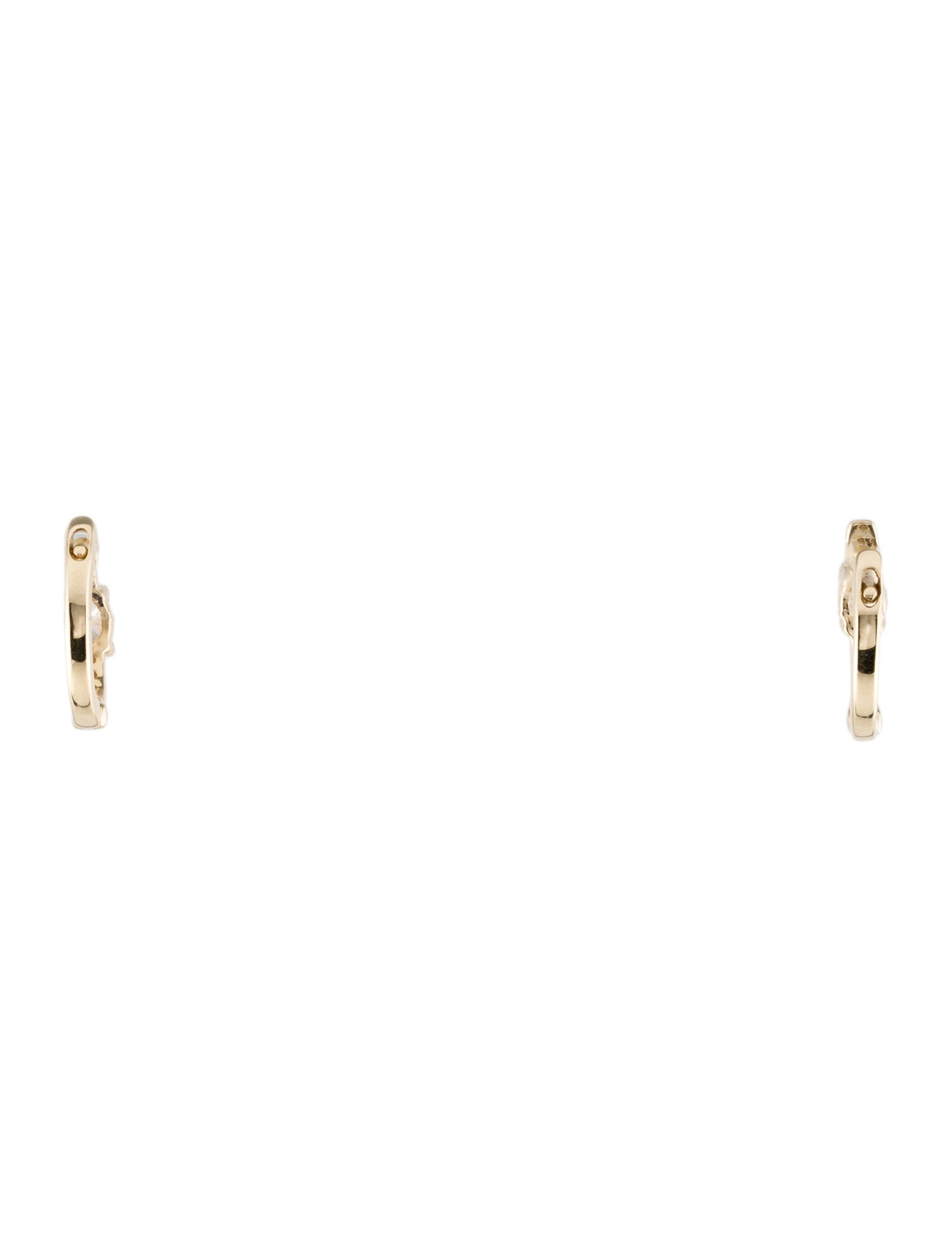 Earrings 14K Diamond Huggie Earrings