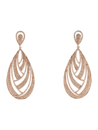 Earrings 14K Diamond Fashion Teardrop