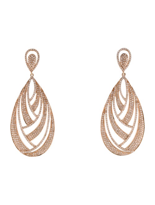 Earrings 14K Diamond Fashion Teardrop