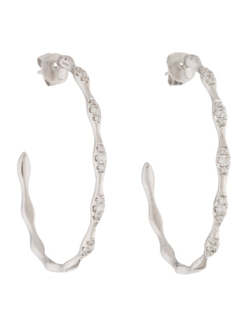 Earrings 14K Diamond Hoop Earrings