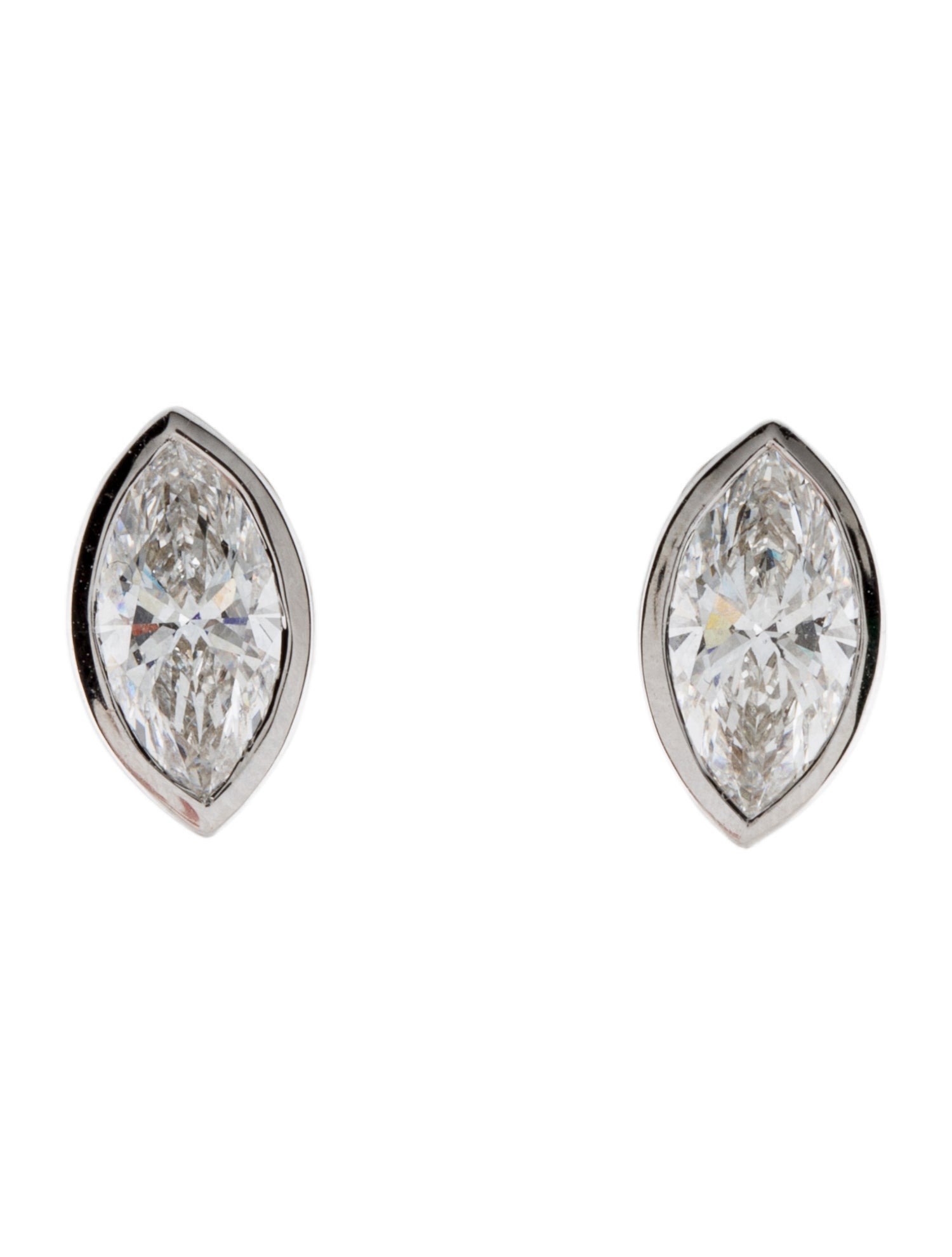 Earrings 14K 1.90ctw Lab-Grown Diamond Marquise Stud Earrings