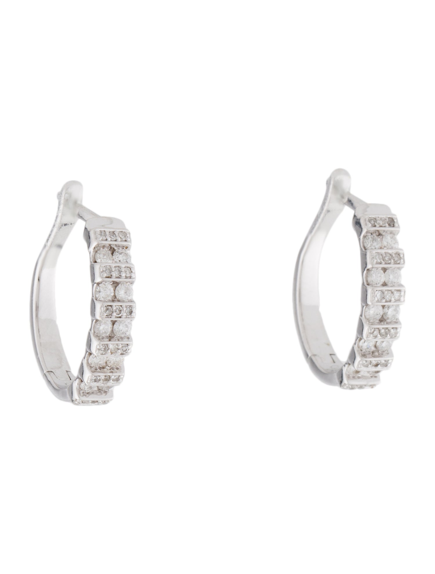 Earrings 14K Diamond Hoop Earrings