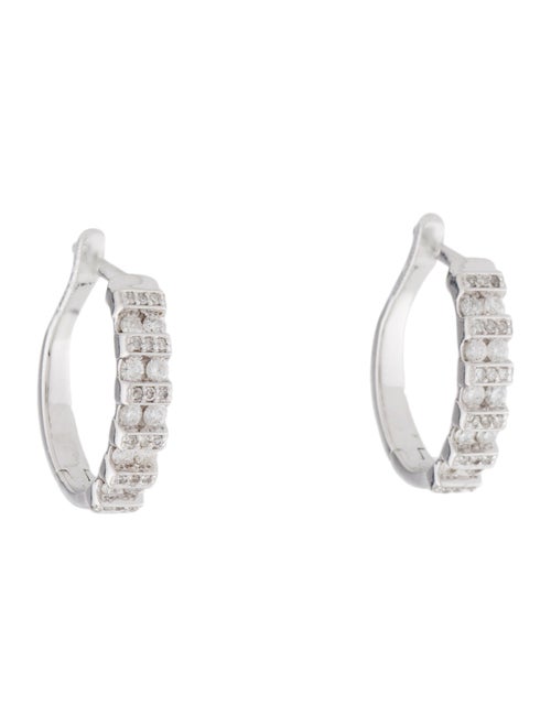 Earrings 14K Diamond Hoop Earrings