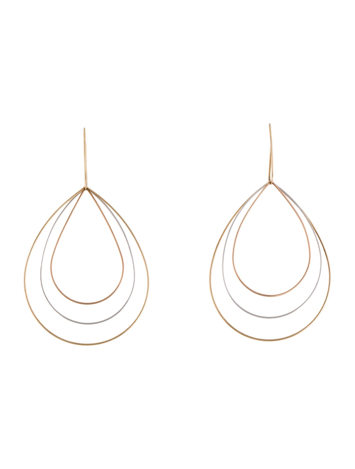 Earrings 14K Three Tier 60mm Earrrings