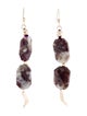 Earrings 14K Tourmaline in Quartz Drop Earrings