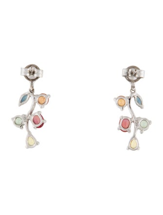 Earrings 18K Fancy Sapphire Earring and Pendant Necklace Set