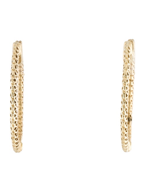 Earrings 14K Diamond Hoop Earrings