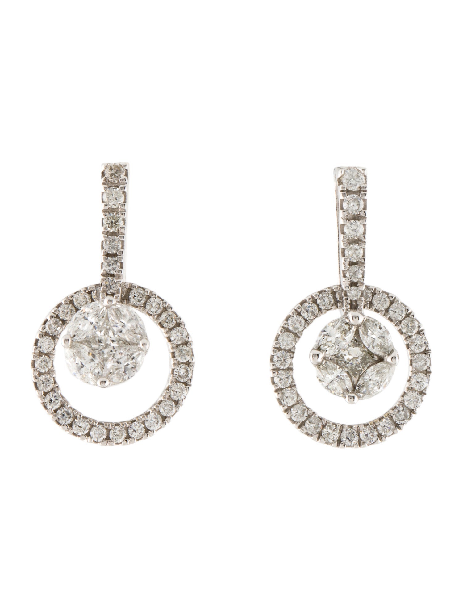 Earrings 14K Diamond Drop Earrings