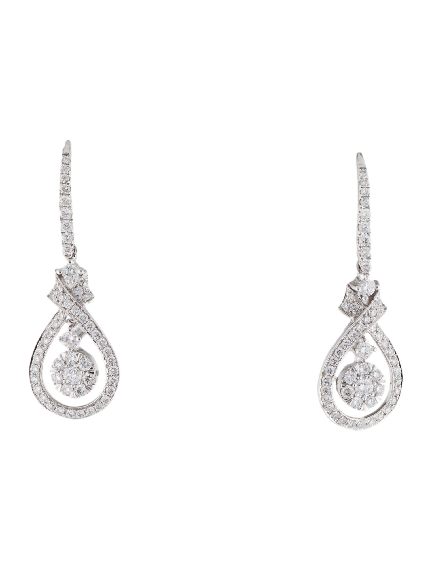 Earrings 14K Diamond Drop Earrings