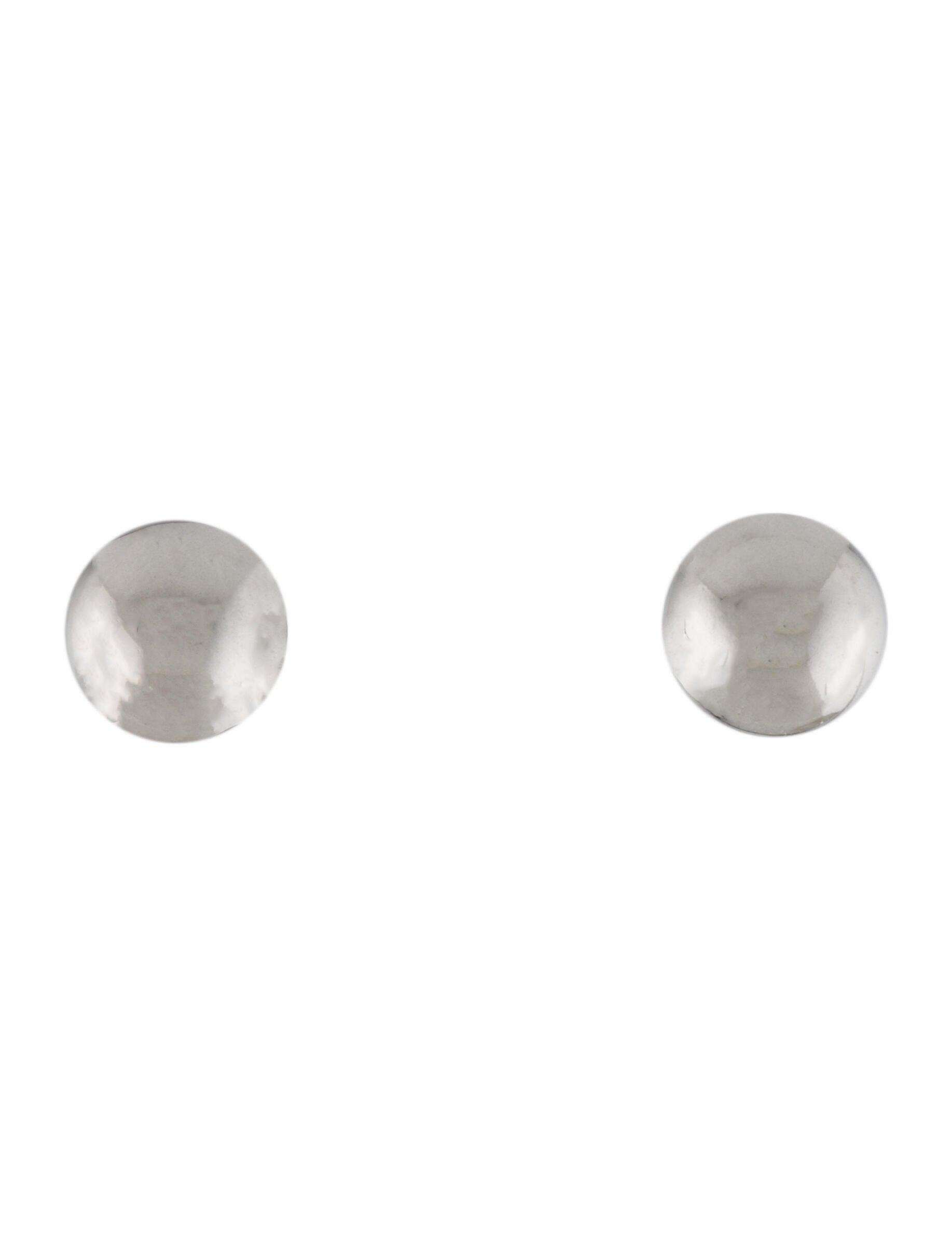 Earrings Platinum Ball Stud Earrings