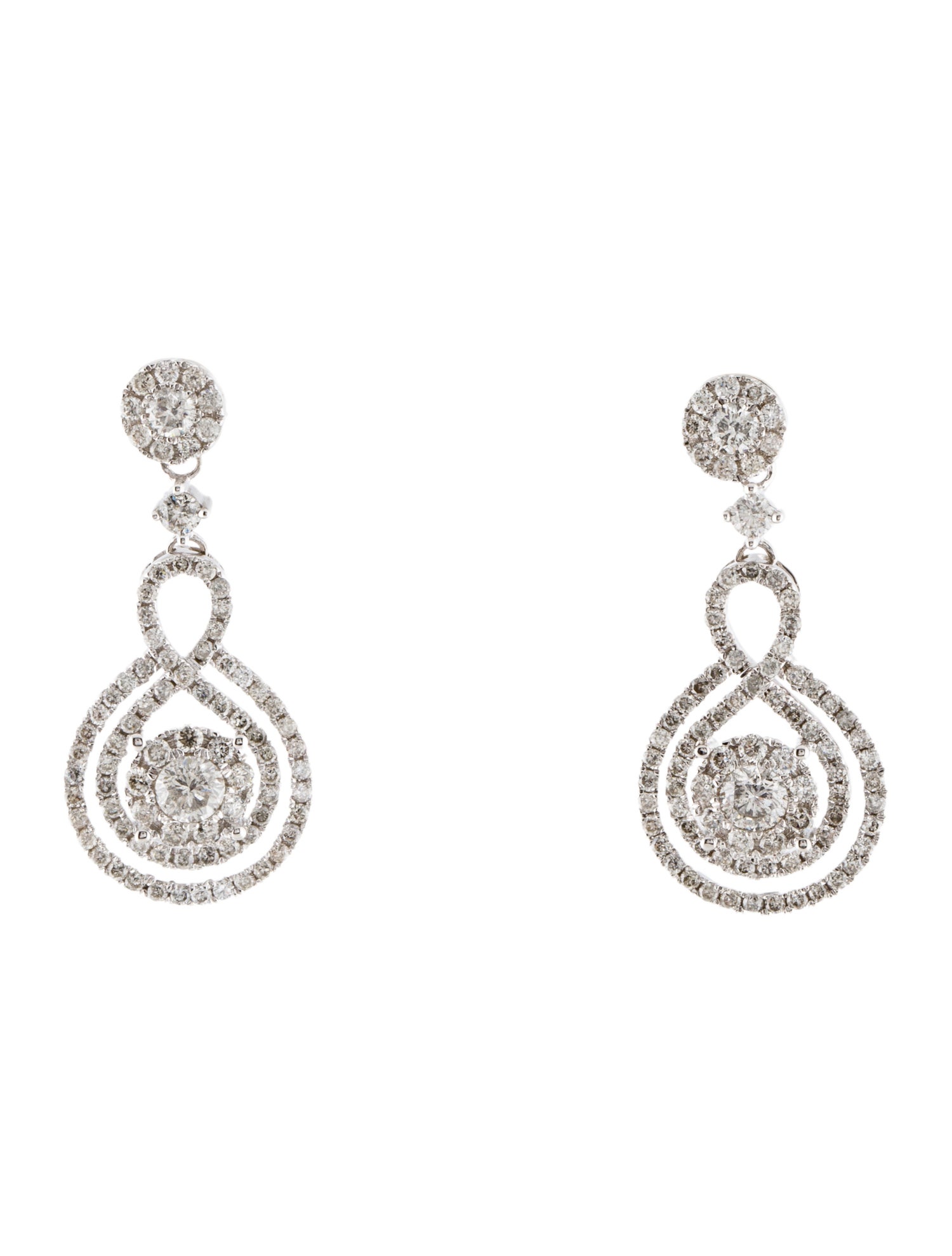 David Yurman Diamond Cable Classics Teardrop Earrings - Sterling Silver ...
