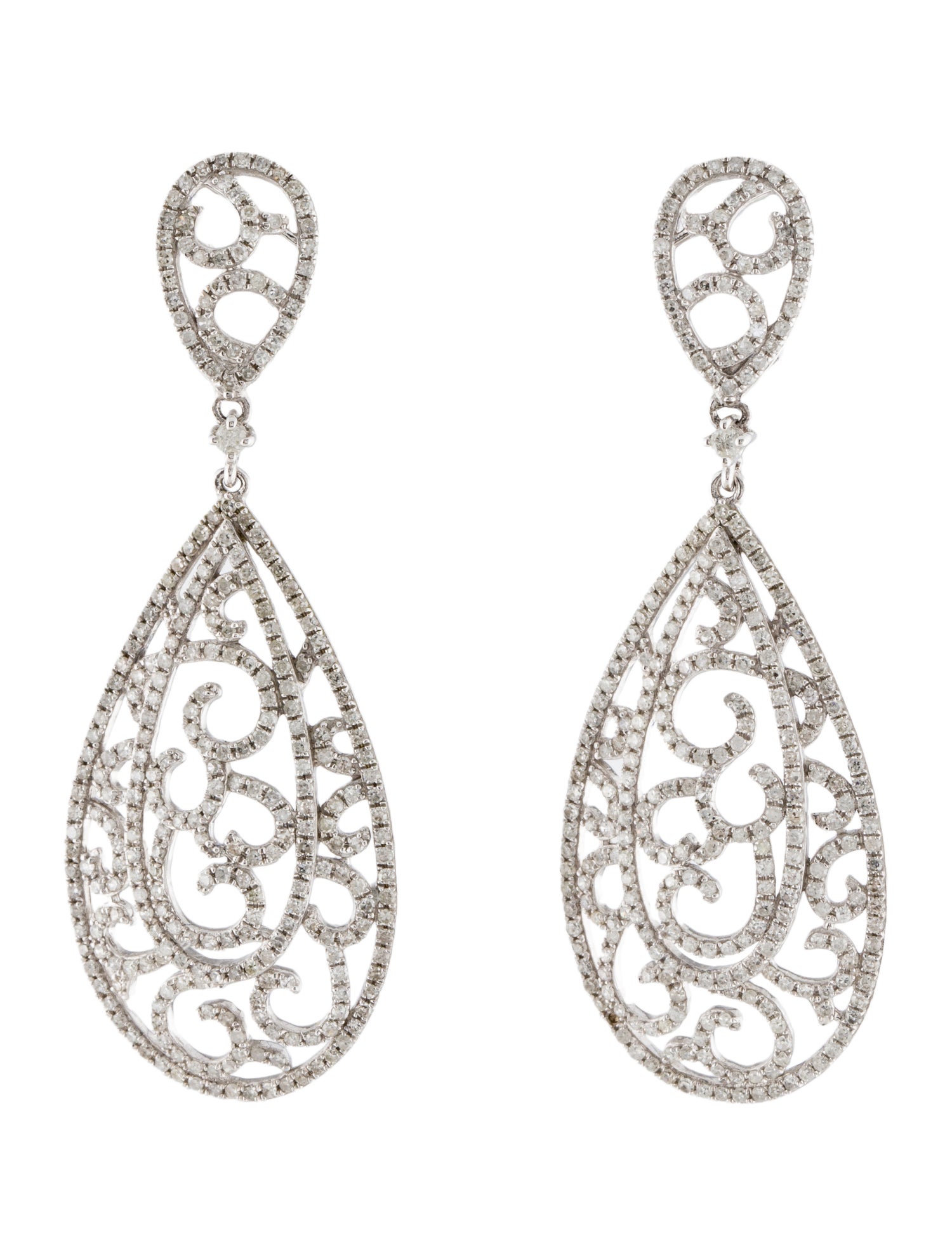 Earrings 14K Diamond Drop Earrings