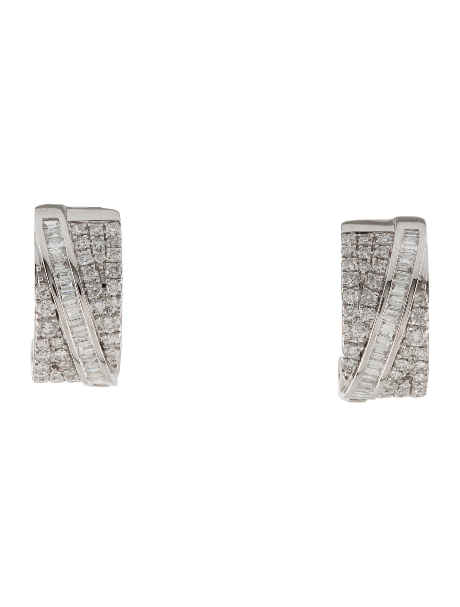 Earrings 14K 1.42ctw Diamond Hoop Earrings