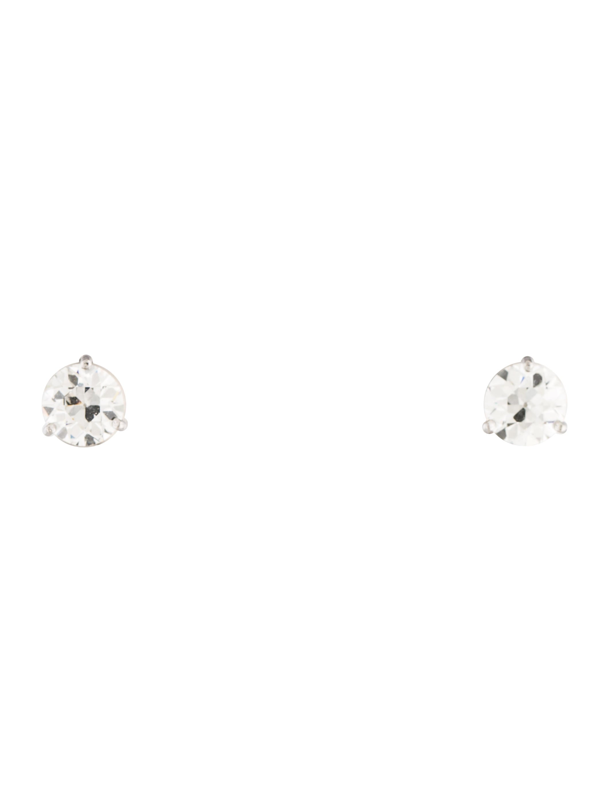Earrings 3.02 CT Diamond Solitaire Earrings