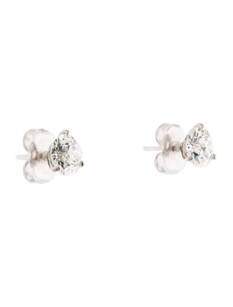 Earrings 3.02 CT Diamond Solitaire Earrings