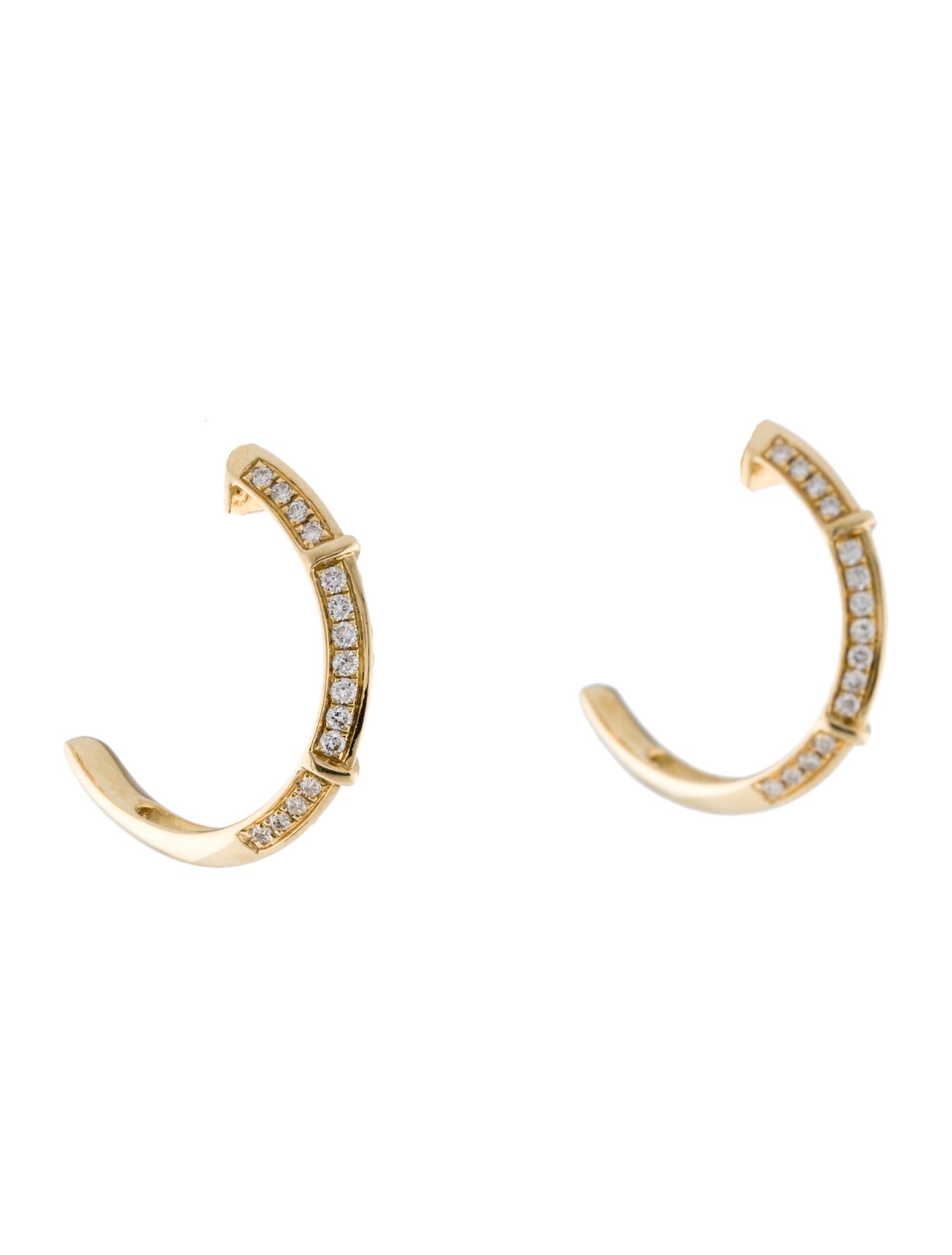 Earrings 14K Diamond Hoop Earrings