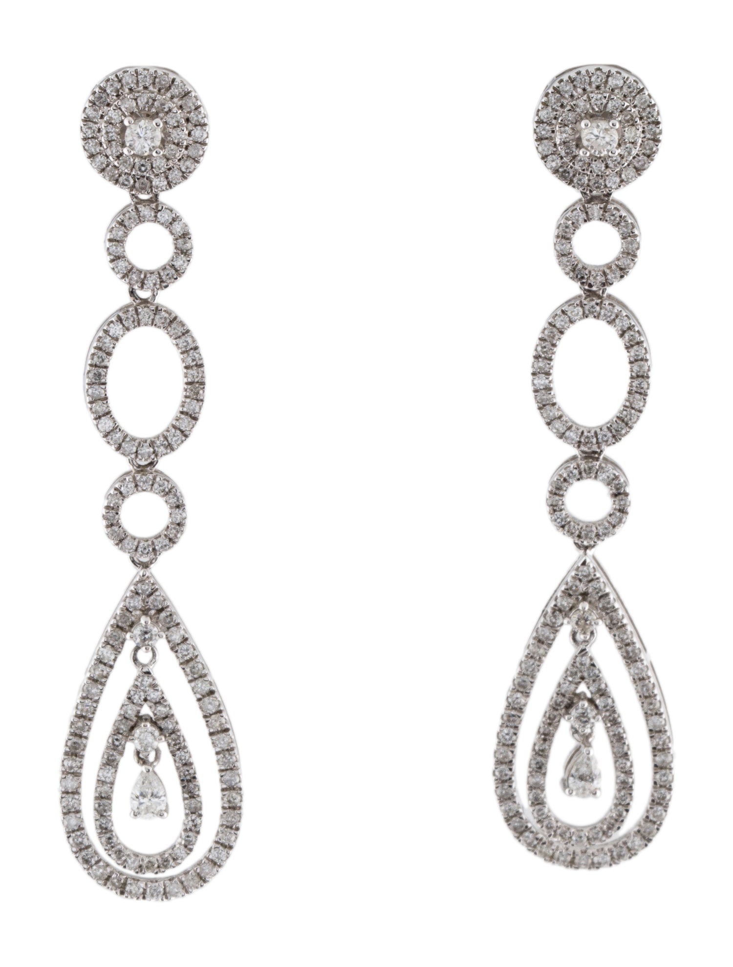 Earrings 14K 1.42ctw Diamond Dangle Drop Earrings