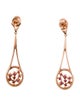 Earrings 14K Ruby & Diamond Drop Earrings