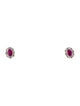 Earrings 14K Ruby & Diamond Stud Earrings