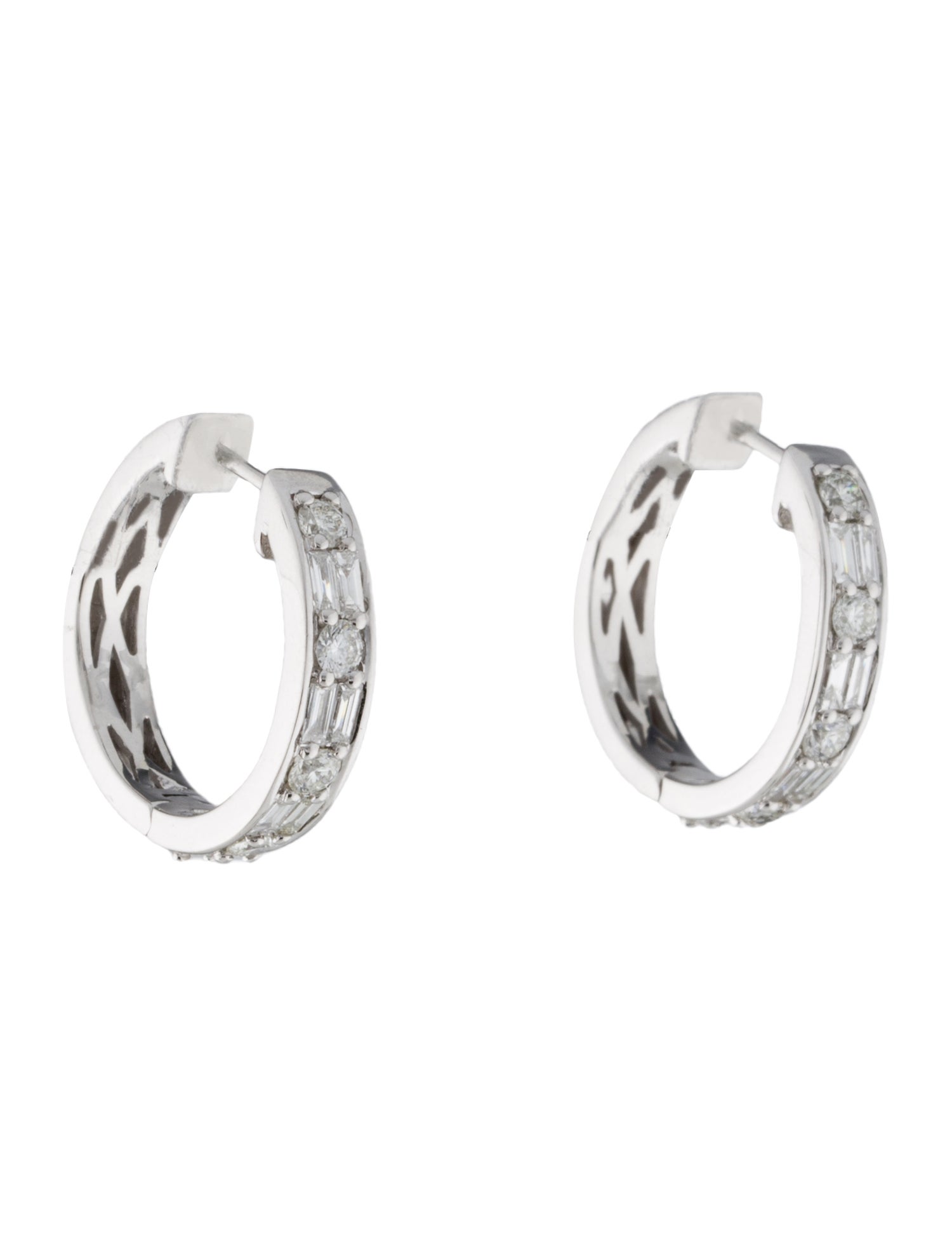 Earrings 14K Diamond Hoop Earrings