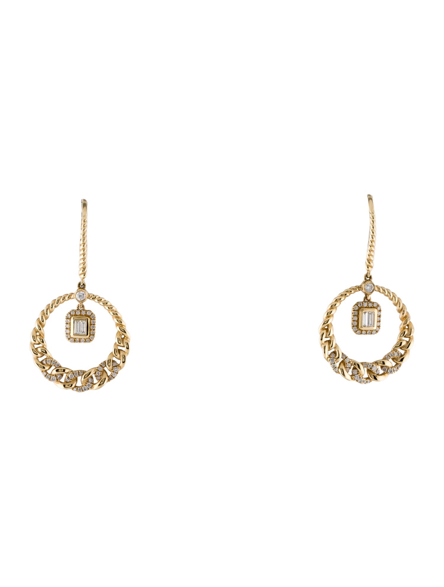 Earrings 14K Diamond Drop Earrings