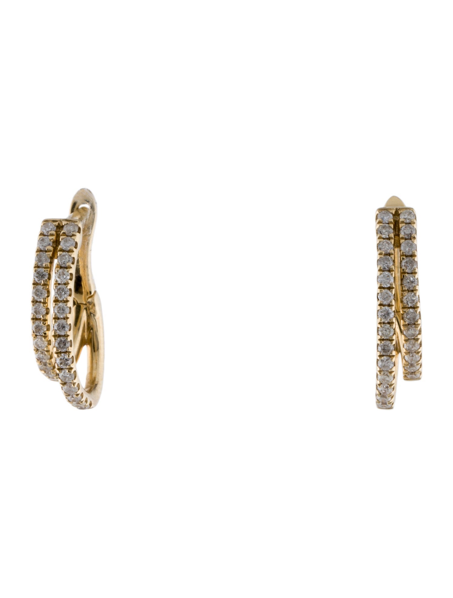 Earrings 14K Diamond Hoop