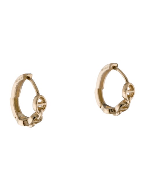 Earrings 14K Oval Mariner Link Huggie Earrings