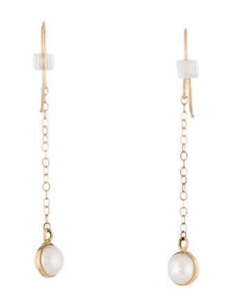 Earrings 14K Pearl Drop Earrings