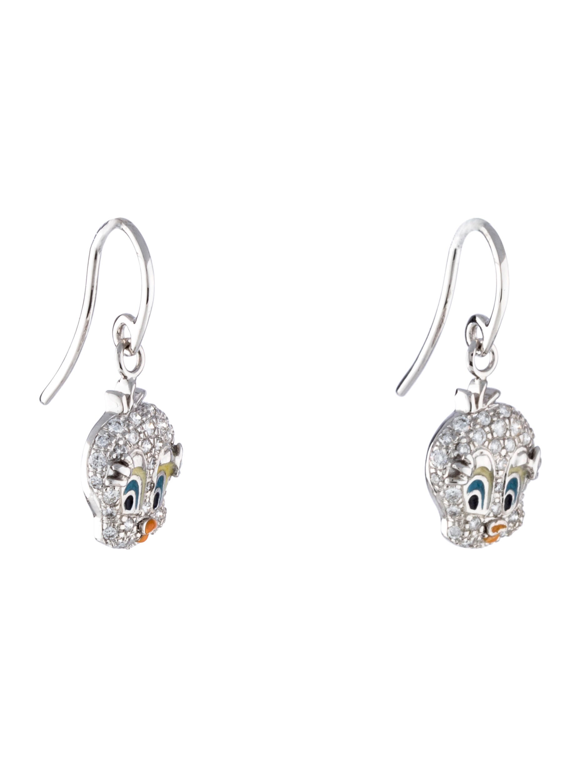 Earrings 18K Diamond Tweety Bird Earrings Earrings EARRI29002 The