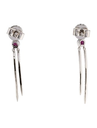 Earrings 14K Ruby & Diamond Drop Earrings