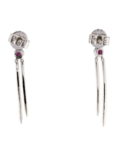 Earrings 14K Ruby & Diamond Drop Earrings